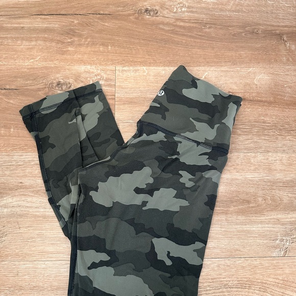 lululemon athletica Pants - lululemon athletica Camouflage Leggings - Black and Green